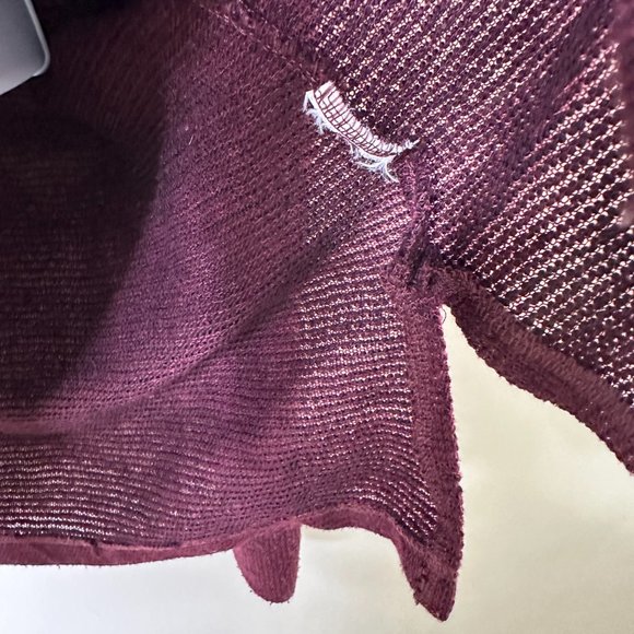 American Eagle Maroon Button Front Cardigan Women's Medium - Picture 3 of 5